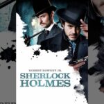 Dónde vive Sherlock Holmes: la historia de 221B Baker Street, póster con dos detectives de época, un revólver y estética victoriana.
