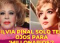 Collage dividido con dos rostros y tipografía llamativa que acompaña un reportaje sobre Hijos de Silvia Pinal: secretos y carreras de sus descendientes.