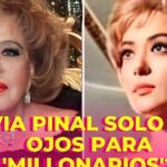 Collage dividido con dos rostros y tipografía llamativa que acompaña un reportaje sobre Hijos de Silvia Pinal: secretos y carreras de sus descendientes.