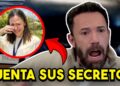 Hombre con expresión impactada y recuadro de mujer llorando junto a flecha indicadora: Los hijos de John Travolta: secretos y sueños de Ella y Ben