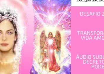 Cartel rosa con figuras angelicales que promociona un programa sobre Las parejas de Makoke: amor y desamor en su vida sentimental.