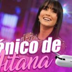 Descubre dónde vive Aitana: secretos de su hogar y estilo de vida en un plató televisivo con estética rosa y un avión ilustrado.