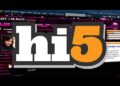 ¿Qué fue de Hi5? La historia detrás de la red social olvidada 26 Logo de hi5 en blanco y naranja sobre interfaz de perfil oscuro: ¿Qué fue de Hi5? La historia detrás de la red social olvidada