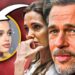 Hijos de Brad Pitt: secretos, relaciones y su vida actual, montaje con primer plano masculino, mujer pensativa y retrato circular señalado por una flecha