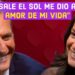 La esposa de Juan Soler: descubre quién es y su historia de amor 23 Pareja sonriente en una entrevista televisiva con el logo de Sale el Sol y un fondo rojo con corazones